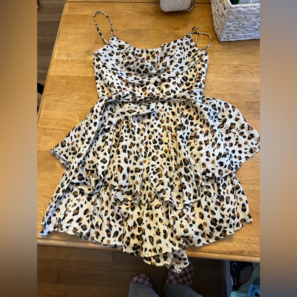 Leopard print romper